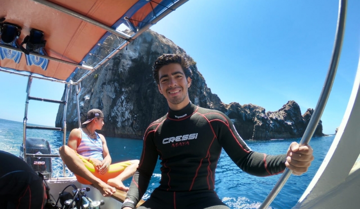 Buceador joven